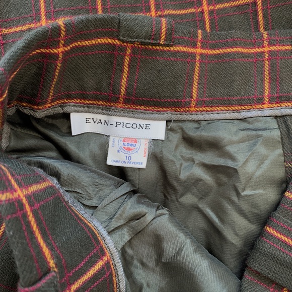 Vintage Evan-Picone Wool Plaid Skirt 10 - Picture 8 of 8